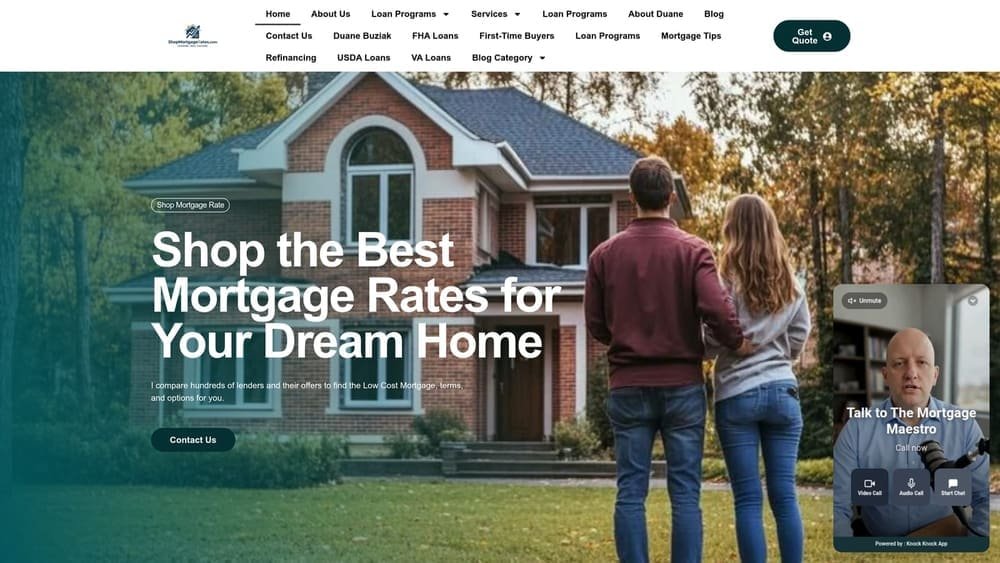 Screenshot of Shop Mortgage Rates (Coast2Coast Mortgage LLC) website