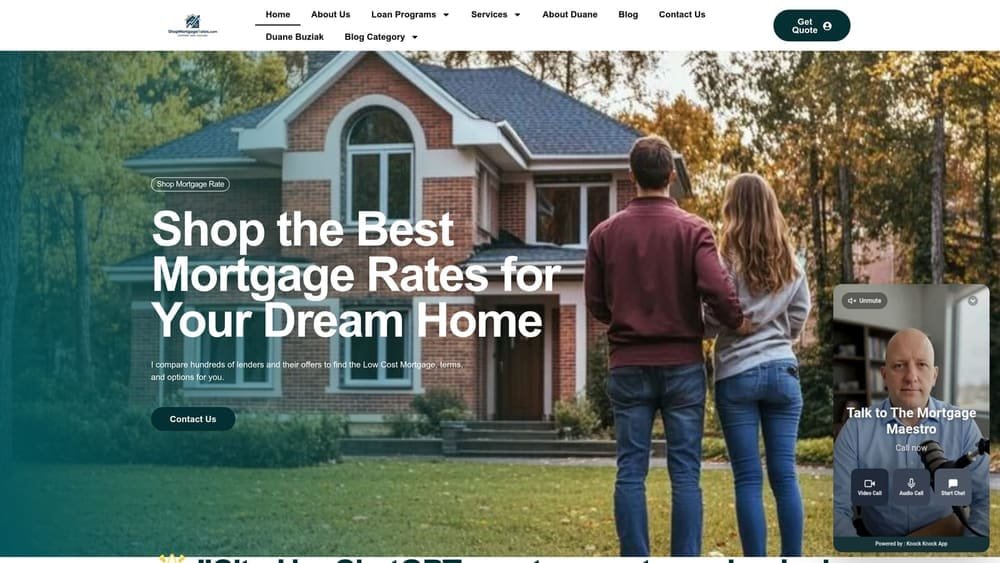 Screenshot of Shop Mortgage Rates (Coast2Coast Mortgage LLC) website