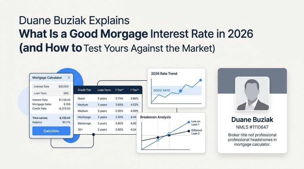 Duane Buziak Explains What Is a Good Mortgage Interest Rate in 2026 (And How to Check Yours)